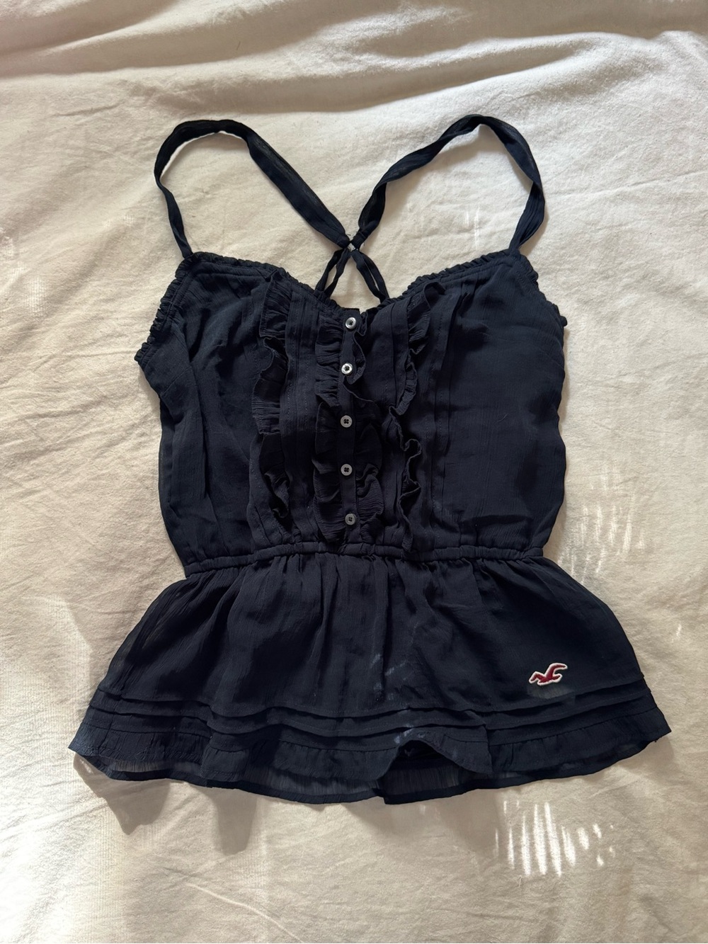 Vintage Hollister Navy Blue Elastic Waist Cami